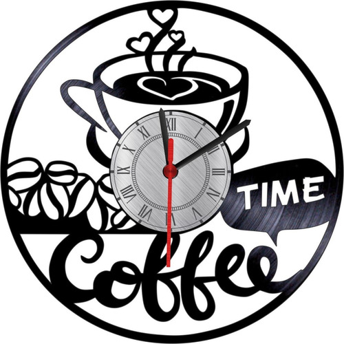 Reloj En Vinilo Lp Cafeteria / Vinyl Clock Cafe Coffee