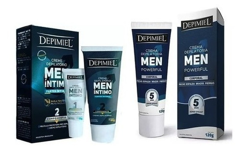 Kit Depilación Hombre Depimiel - Men Intimo + Coporal 3c