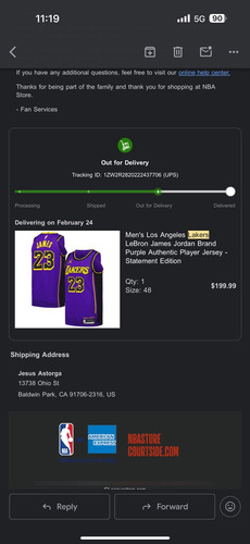Lebron James Lakers Statement Jersey Authentic Original (Usado)