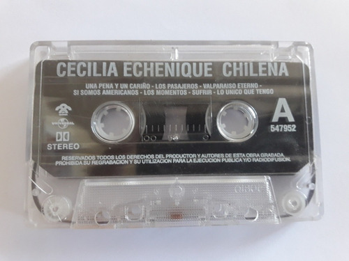 Cecilia Echenique Cassette Musical Original (sin Caratula )