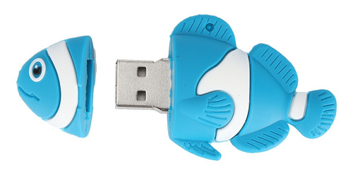 Imagen 5 de 10 de Usb Stick Cartoon U Disk Azul Pez Payaso Apariencia Alta