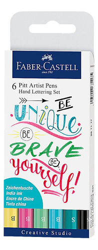 Faber Castell Pitt Artist Pen Lettering Pastel X 6