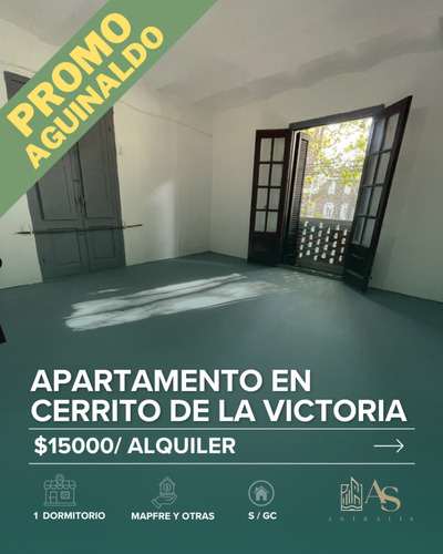 Apartamento En Alquiler De 1 Dormitorio En Cerrito S/ Gastos Comunes