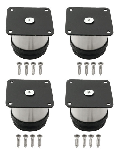 4 Pata Muebl Ajustabl 2  1.969 in Para Gabinete Acero Mesa