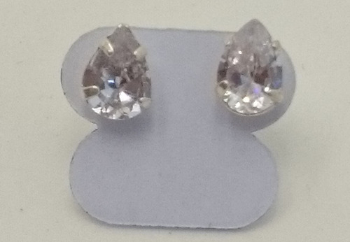 Imagem 3 de 6 de Brincos Gota 7mm Em Zircônia Prata 925
