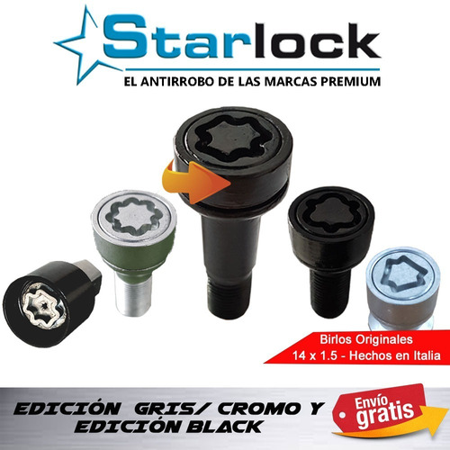 Starlock Birlos De Seguridad 14 X 1.5 Para Todos Los Seat