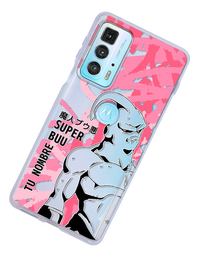 Funda Para Motorola Dragon Ball Z Super Buu Con Tu Nombre