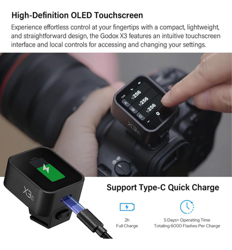 Disparador De Flash Para Nikon Con Batería Tipo C