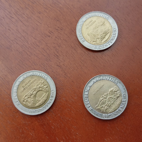Monedas 1 Peso Del Bicentenario 1810-2010 Lote Por 5 Monedas