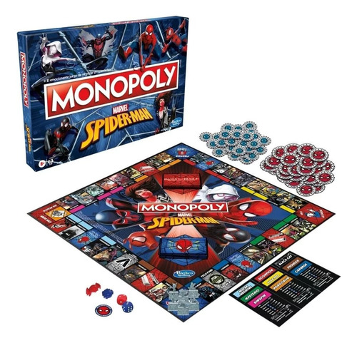 Juego De Mesa Monopoly Spiderman Marvel Original Hasbro