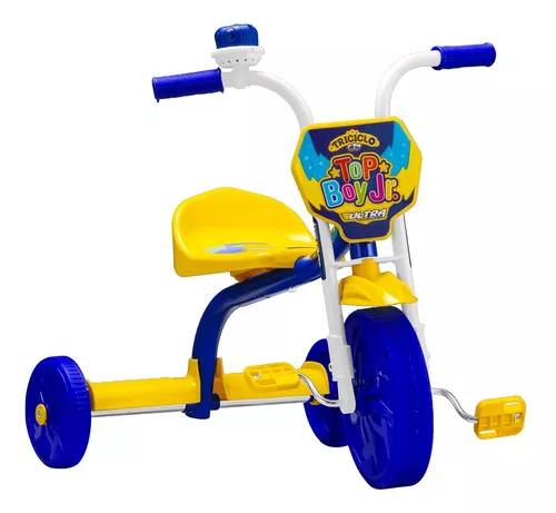 MOTOCA INFANTIL TRICICLO DE PASSEIO TOTOCA COM PEDAL E KIT ADESIVO MENINO  MENINA