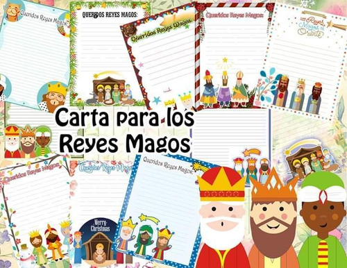 Kit Imprimible Carta Reyes Magos 11 Modelos