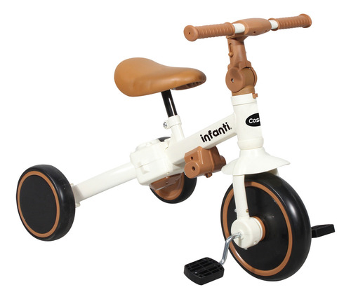 Triciclo Evolutivo 4 En 1 Infanti Cosmo Con Barra De Empuje Color Blanco