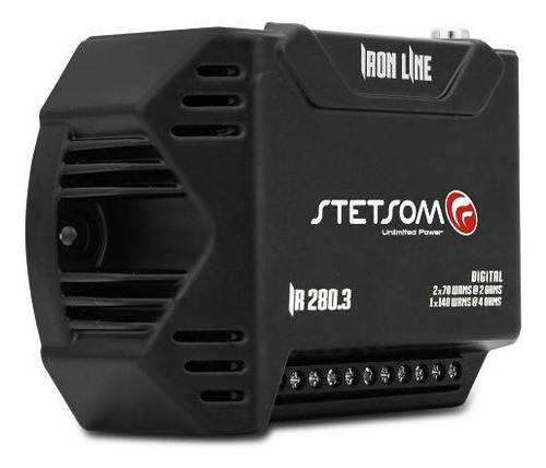 Amplificador para autos, pickups & suv Stetsom Iron IR 280.3 clase D con 3 canales y 280W