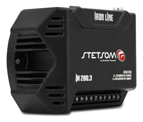 Amplificador para autos, pickups & suv Stetsom Iron IR 280.3 clase D con 3 canales y 280W