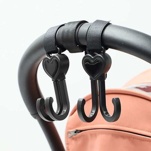 2x Ganchos Para Coche Bebé Giratorio 360 Colgador Mochilas