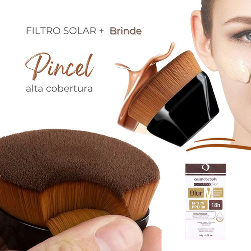 Cosmobeauty Filtro Solar Blur M Bege Fps 75 + Pincel
