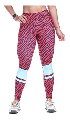 Calça Legging Cós Alto Missy Academia Retro Vintage 80's