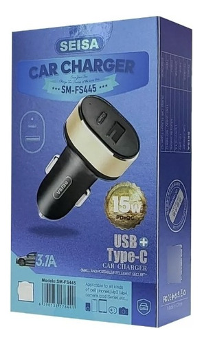 Cargador Auto Tipo C + Usb Rapido 3.1 Amp 15w Celular Tablet