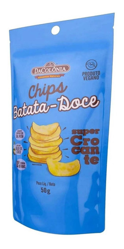 Imagem 4 de 5 de Salgadinho Chips De Batata-doce Dacolônia Vegano Pouch 50g
