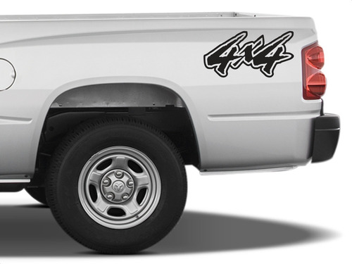 Imagem 2 de 5 de Par De Adesivos 4x4 Universal Hilux Ranger Troller Jeep S10