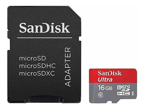 Tarjeta de memoria SanDisk SDSQUNC-016G-GN6MA Ultra con adaptador SD 16GB