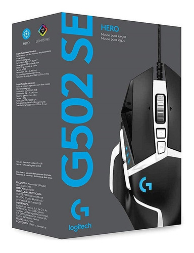 Mouse de juego Logitech Hero SE G Series G502 negro
