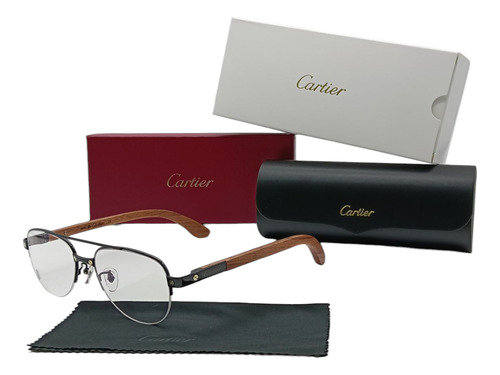 Lente Cartier Color Negro Ct03162o Negro