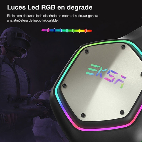 Imagen 6 de 10 de Auriculares Gamer Headset Eksa E1000 Rgb Usb Multiplataforma