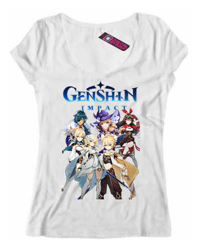 Remera Mujer Genshin Impact Anime Juego Games Ab14