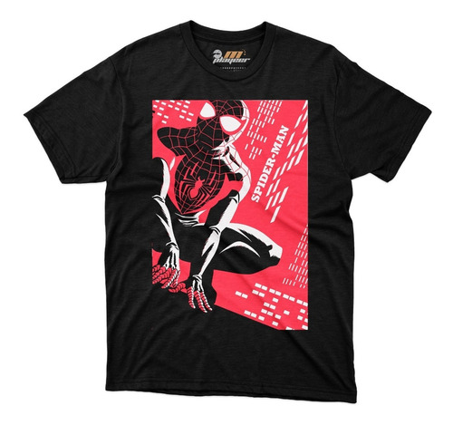 Playera Spider Man Hombre Araña Miles Poster Marvel Home