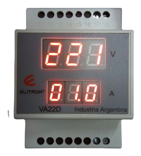 Voltimetro Amperimetro Monofasico Digital Din Elibet Va22d