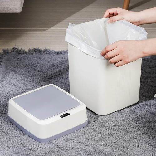 Bote De Basura Inducción Inteligente Con Sensor 12l Dual