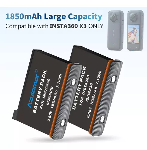 Bateria Y Cargador Azulamar 2x Para Insta360 One X3