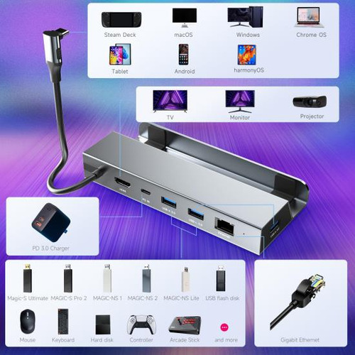 Estación De Acoplamiento Para Steam Deck Rog Ally, Mayflash
