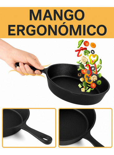 Sartenes De Hierro Fundido Juego De Sartenes 3 Piezas Wakeshome