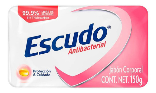Jabón En Barra Escudo Antibacterial Protección Y Cuidado 150g