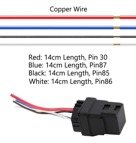 Car Truck Motor Heavy Duty 12v 40a Spst Relay Socket Plug 4p