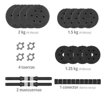 Comprar Mancuernas Ajustables Altera 20kg Juego Pesas Gym Ejercicio Color Gris