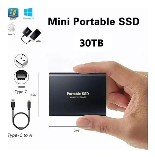- Disco Rígido Externo Ultra-rápido M.2 Ssd 30 Tb Azul