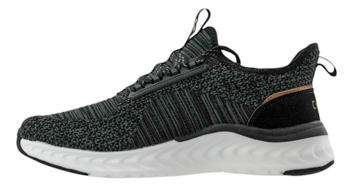 Tenis Deportivos Hombre Charly 1086350 Running Negro / Blanco