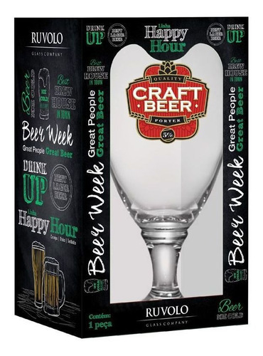 Etiqueta para vaso de cerveza Frases Craft Beer Sevilla G 530ml Color incoloro