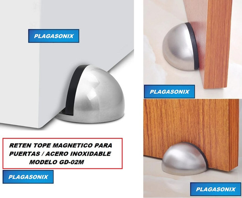 Imagen 3 de 9 de Traba Tope Magnetico Acero Inoxidable Puertas Gd-02m {chico}