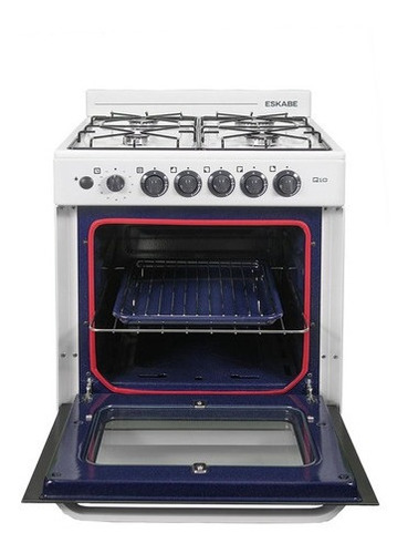 Imagen 2 de 5 de Cocina Eskabe Q10 B 57 Cm Blanca Ceramic Blue Timer Y Luz Blanco Multigas