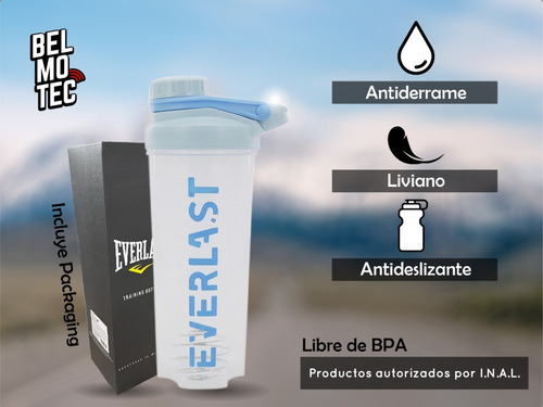 Imagen 6 de 10 de Vaso Mezclador Proteina Shaker 2 En 1 Hermetico Marca Origin