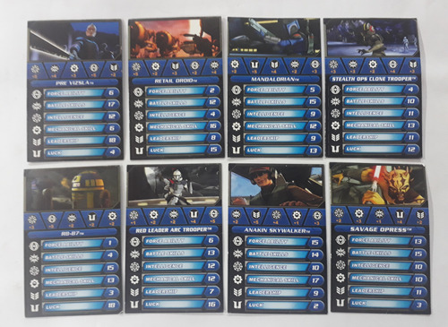 8 Cartas Star Wars Battle Game Lote Completo