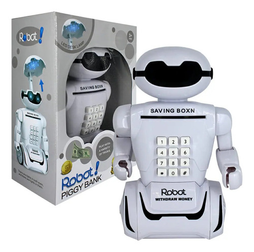 Juguetes Para Niños Robot Piggy Bank Con Luces Y Música