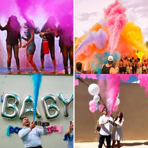 Imagen 3 de 10 de Extintor Lanza Polvos Holi X 1 Kg - Matafuegos De Colores