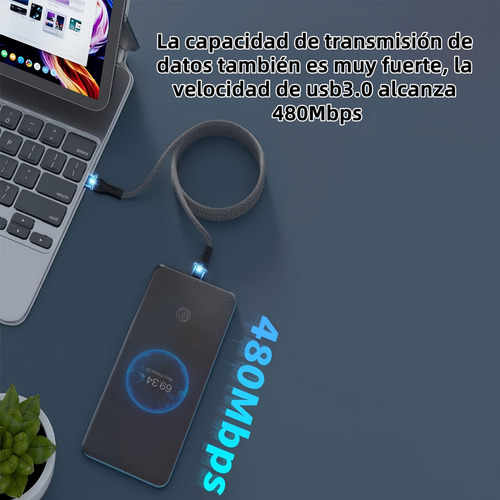 Línea De Datos De Carga Rápida De 2 Metros Para iPhone 11 12 13 14 iPad Negro +pu En Caja