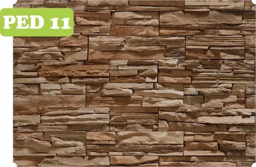 Papel De Parede Tijolo Canjiquinha Pedra Muro Rolo 1/2 M²